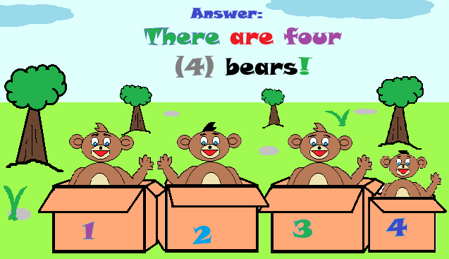 Addition example with bears result