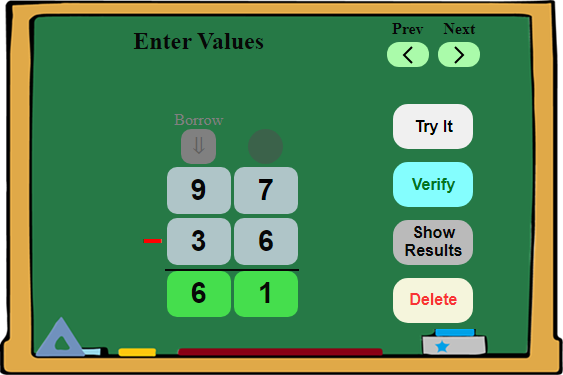 Long Subtraction - Practice Online Tool