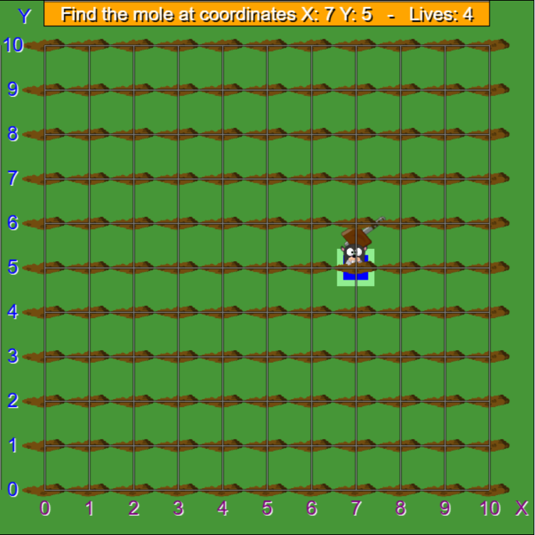 finding the coordinates math game
