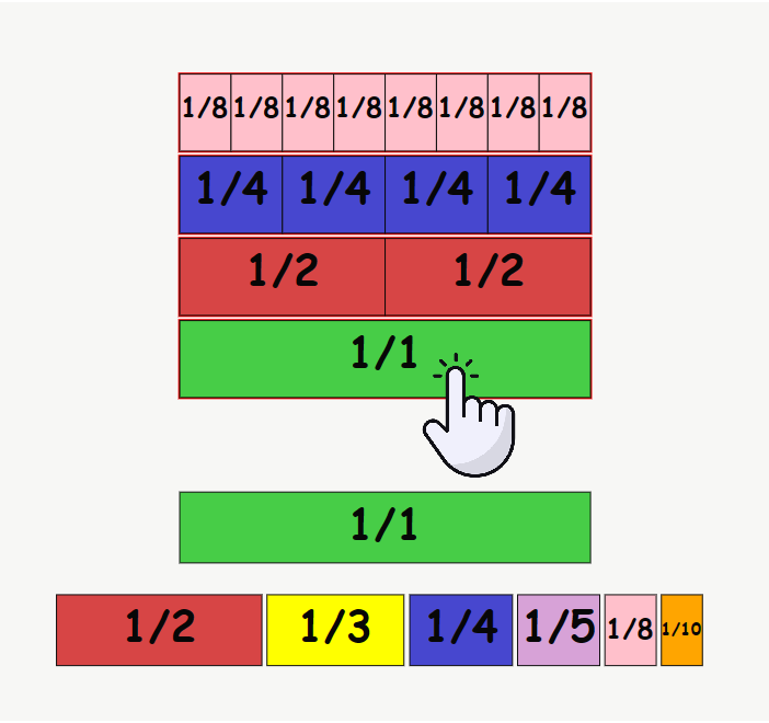 Fraction Strips Manipulative game