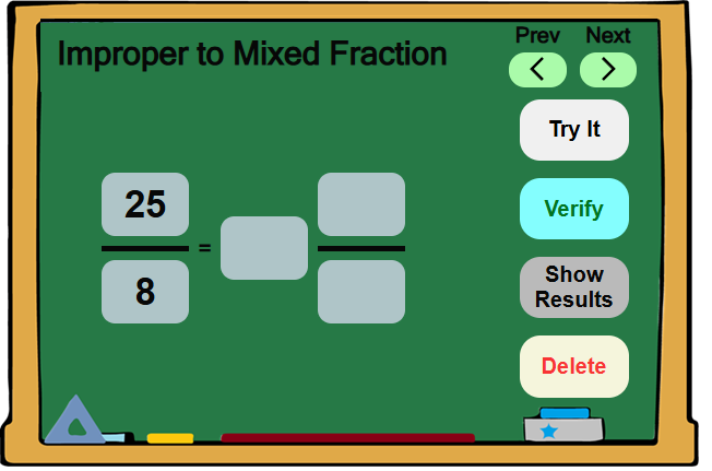 Improper to Mixed Fraction Online Convertor