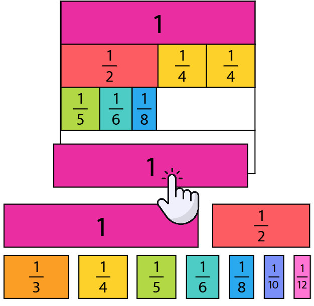 Fraction Strips Manipulative Game
