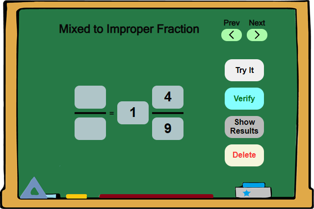 Mixed to Improper Fraction Convertor