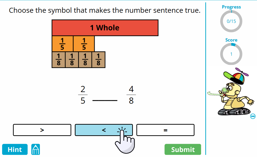 Ordering and Comparing Fractions