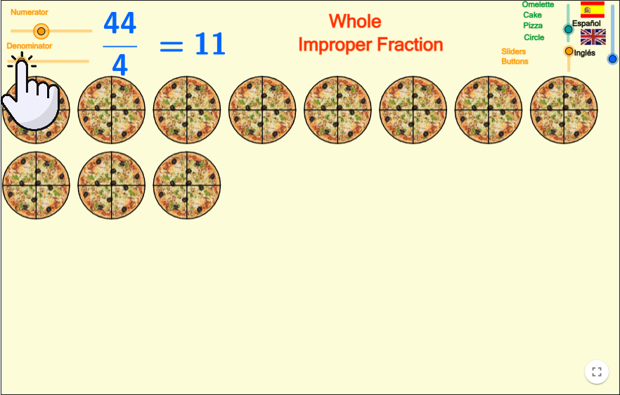 Proper/Improper Fraction Manipulative