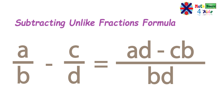 Unlike Fractions Formula