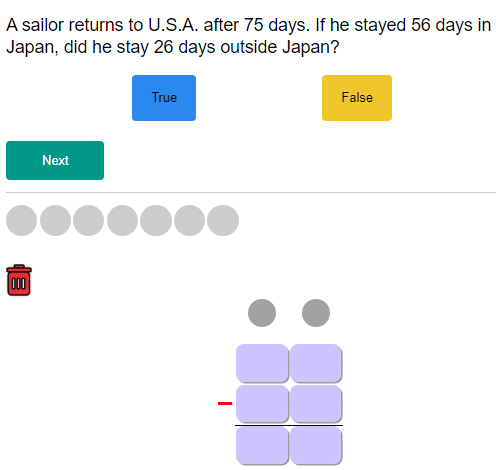 Long Subtraction Quiz 1