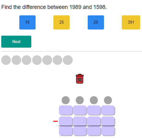 Long Subtraction Quiz 2