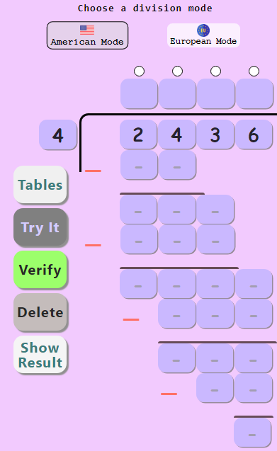 Long Division - Online Practice Tool