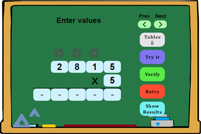 Multiplication Board 2 - Online Practice Tool