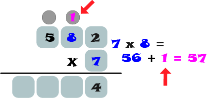multiplication regrouping step 5