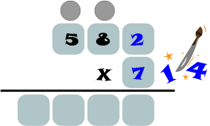 multiplication regrouping step 3
