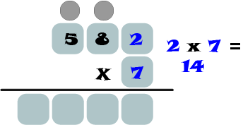 multiplication regrouping step 2