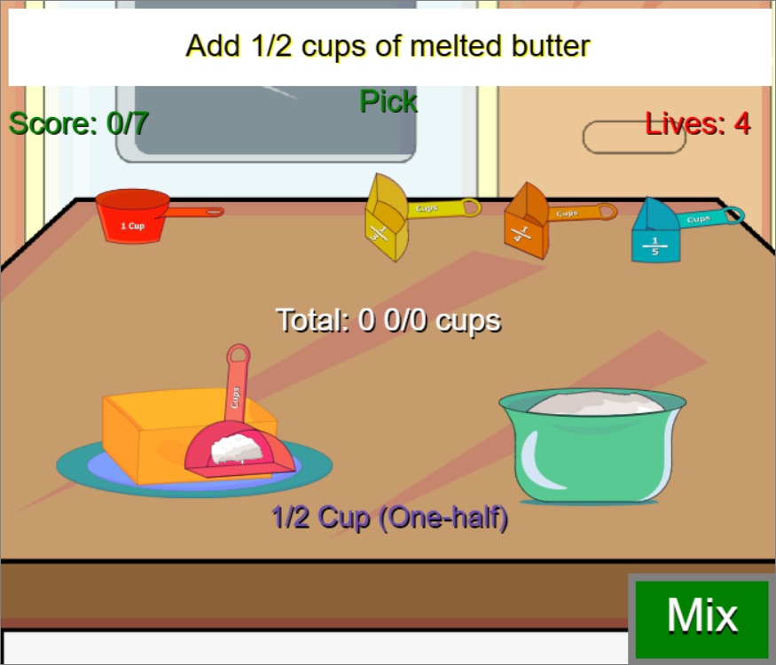 Fraction Game, My Little Kitchen