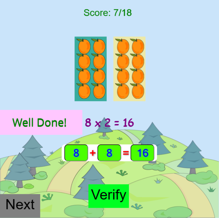 Repeated Addition with Groups - Math Game