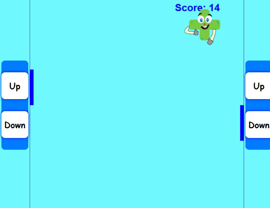 Playing tennis with multiplication symbol as the tennis ball
