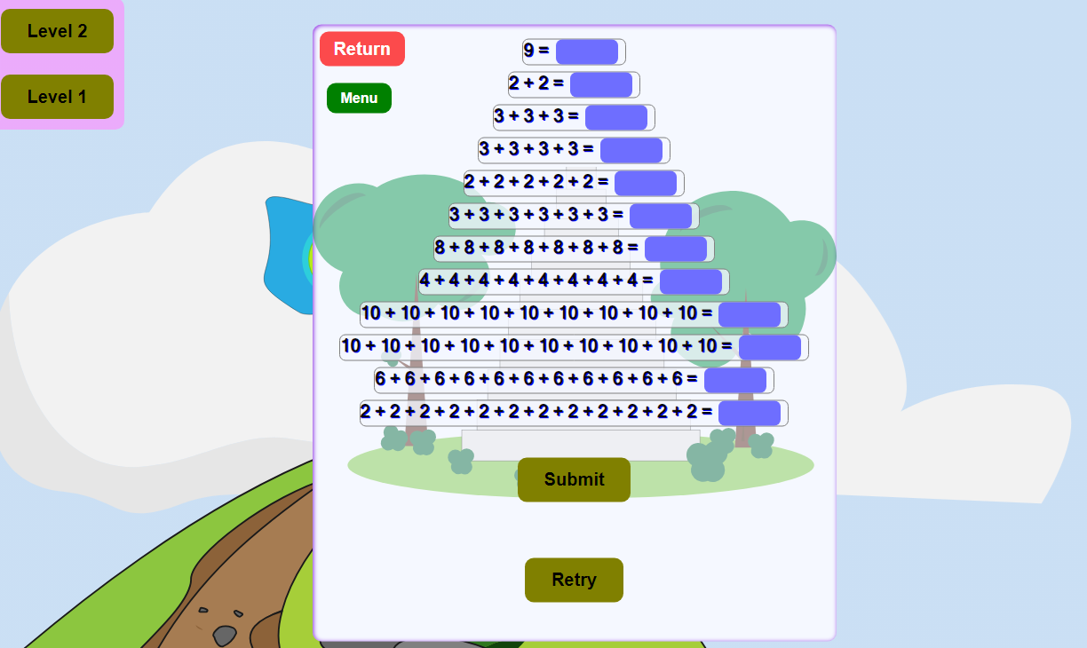 The Multiplication Game, mixed tables level